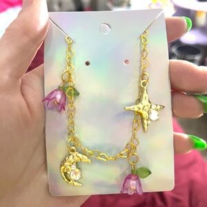 NEW Tulip, Star and Moon Charm Bracelet